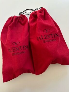VALENTINO Garavani Red & Black Logo'd Dust Cover Bags, Set of 2